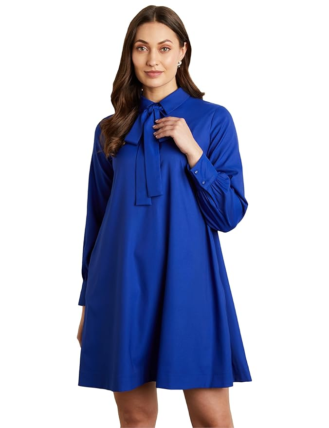Symbol Premium Women's A Line Flared Dress (Knee Length | Desk-to-Dinner)