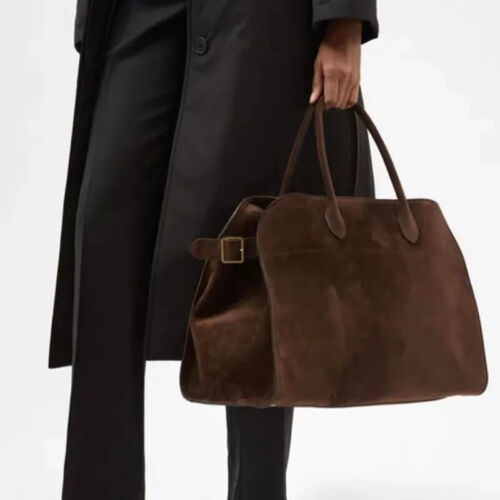 Handbag leather large capacity commuter bag cow leather suede