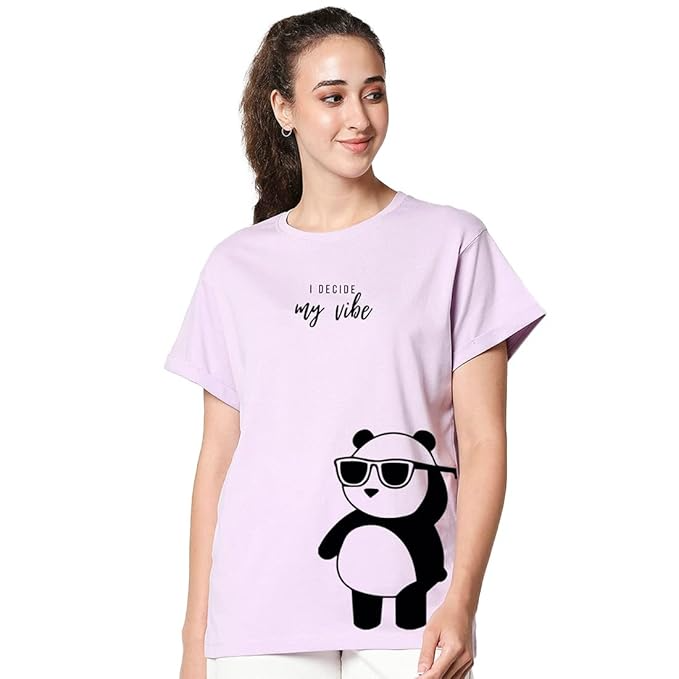 Women's Graphic Printed 100% Cotton T-Shirt